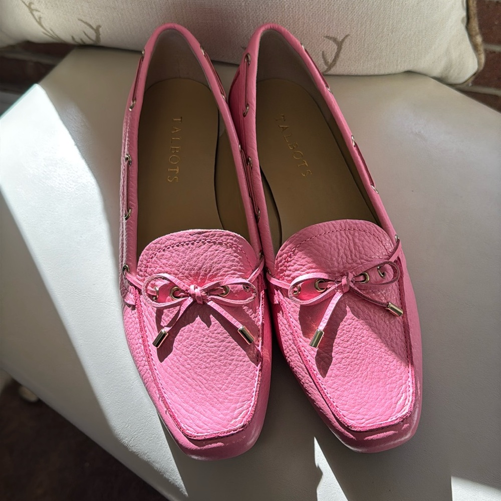 Talbots pink Leather Loafers